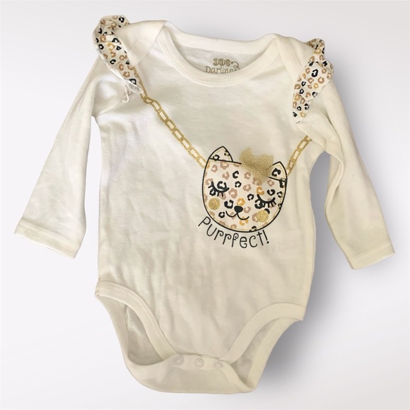 Purrfectly Cute Cat Onesie & Skirted Pant Set - Picture 2 of 3